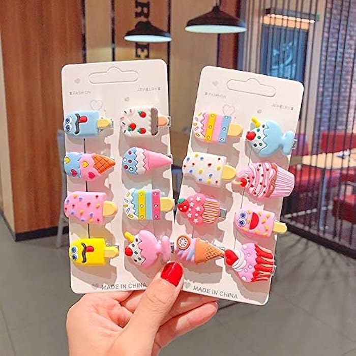 Jinfeng girls cute cartoon flower fruit hairpins children hair clip barrette lovely bobby pin headdress accessories headwear (size : 10pcs 1) - Image 3